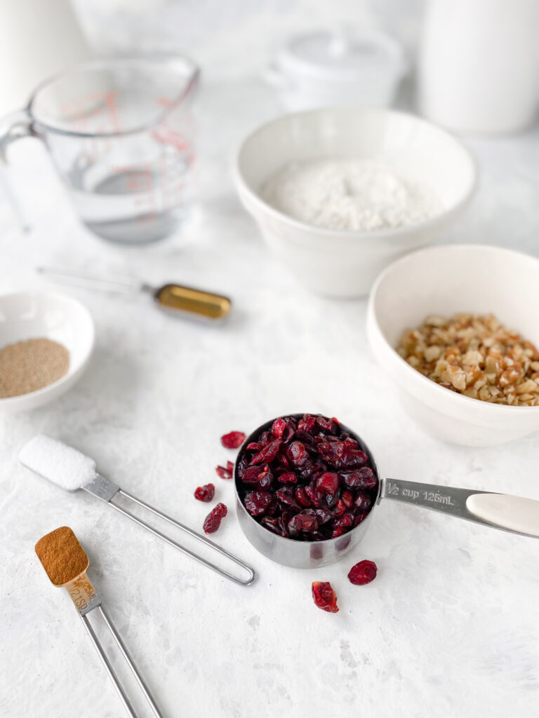 Cranberry walnut bread ingredients