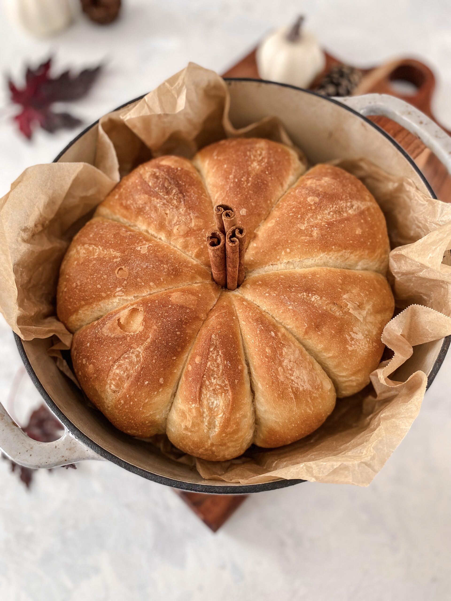 How to Make Pumpkin-Shaped Bread