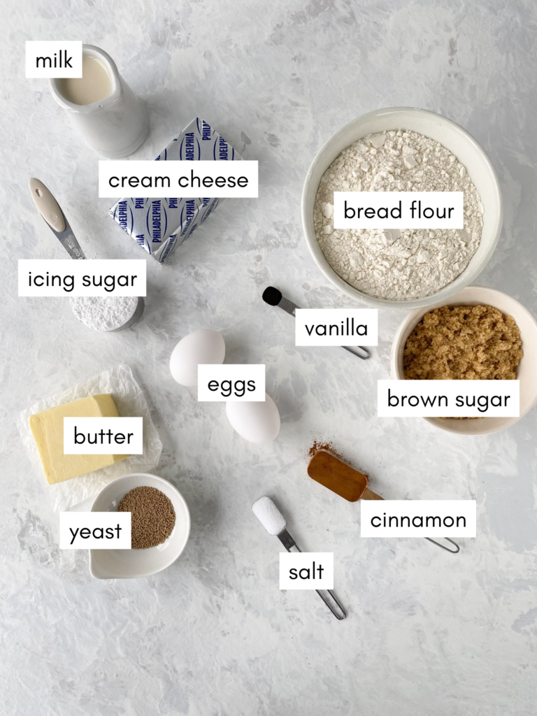 Cinnamon bun ingredients