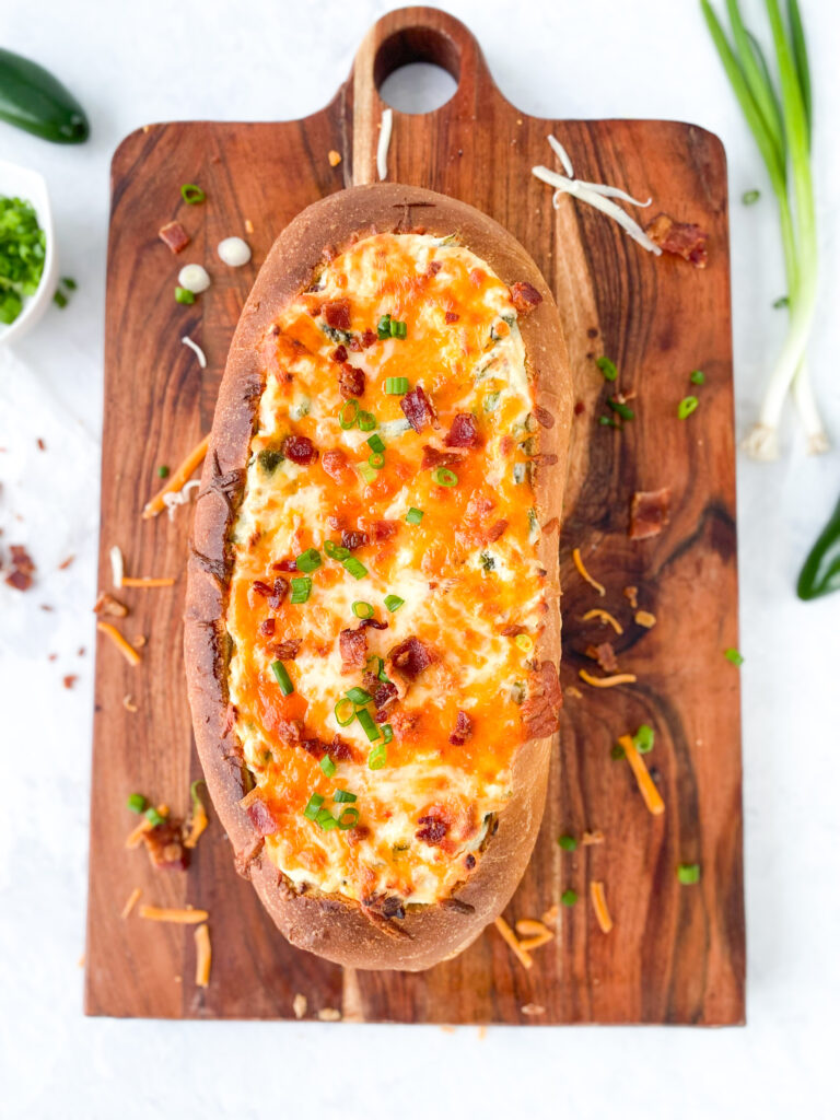 Cheesy Jalapeño Popper Dip Stuffed Bread