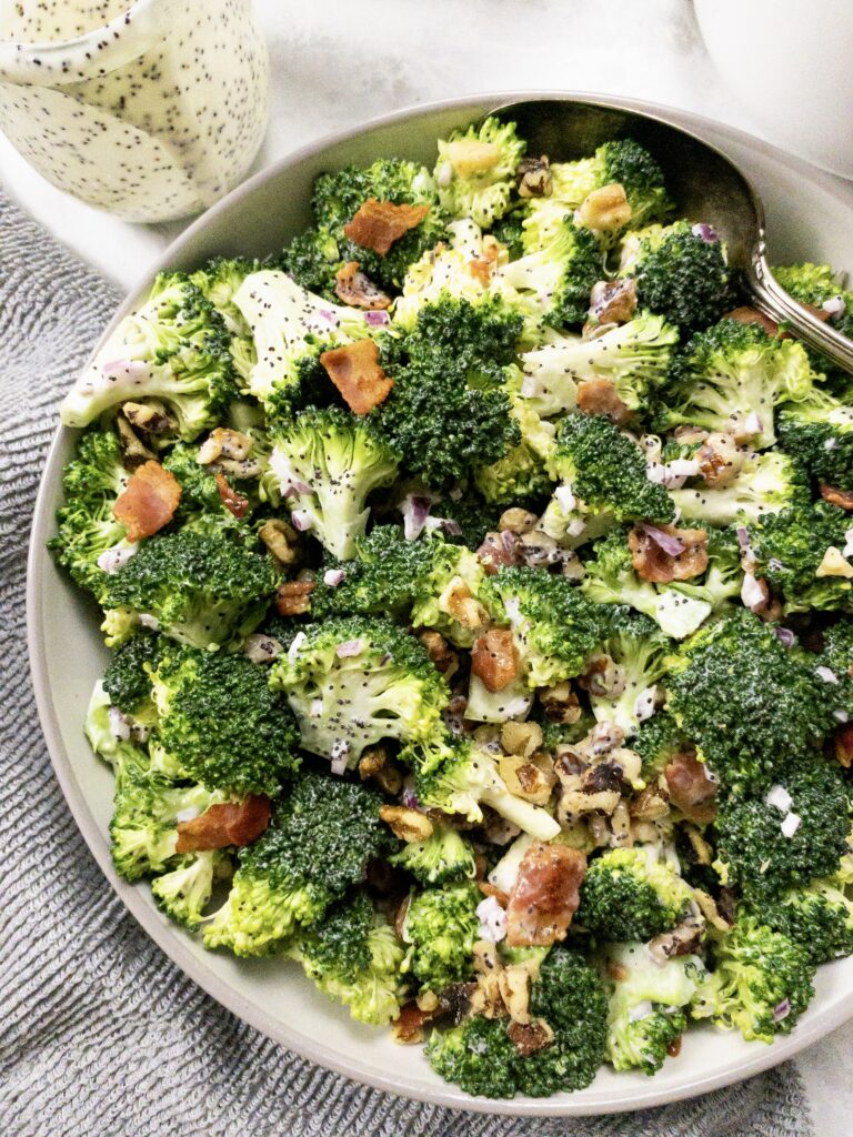 Make-ahead friendly Keto Broccoli Salad is perfect for potlucks, picnics, and BBQs.
