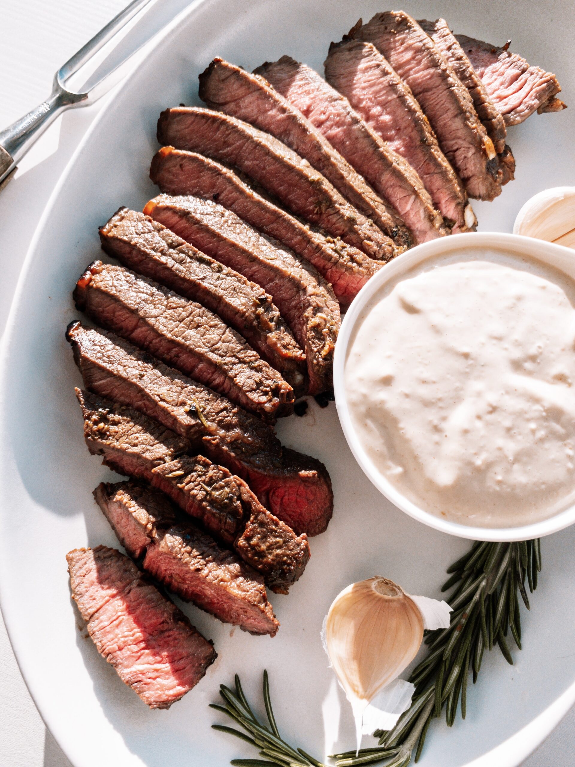 Air Fryer Steak (with Horseradish Cream)